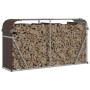 Brown galvanized steel log holder 180x45x100 cm by , Firewood bags and holders - Ref: Foro24-364574, Price: 59,12 €, Discount: %