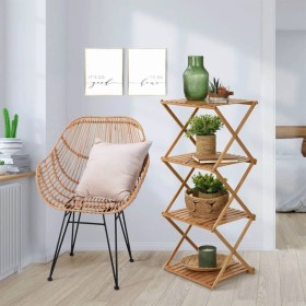 Home&Styling 4-tier bamboo folding shelf by , Bookcases and shelves - Ref: Foro24-447470, Price: 46,34 €, Discount: %