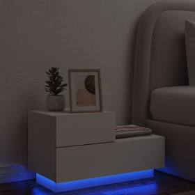 Bedside table with white LED lights 70x36x40.5 cm by , Nightstands - Ref: Foro24-836777, Price: 77,90 €, Discount: %