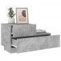 Concrete gray bedside table with LED lights 70x36x40.5 cm by , Nightstands - Ref: Foro24-836780, Price: 71,11 €, Discount: %