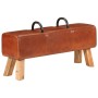 Brown genuine leather gym bench 110 cm by , Banks - Ref: Foro24-356379, Price: 144,66 €, Discount: %