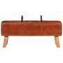 Brown genuine leather gym bench 110 cm by , Banks - Ref: Foro24-356379, Price: 144,66 €, Discount: %