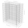 Steel gabion bed 90x50x100 cm by vidaXL, Pots and planters - Ref: Foro24-143568, Price: 59,62 €, Discount: %