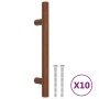 Cabinet handles 10 units stainless steel bronze 96 mm by , Cabinet knobs and handles - Ref: Foro24-155373, Price: 13,60 €, Di...