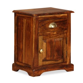 Mesita de noche de madera maciza de sheesham 40x30x50 cm de vidaXL, Mesitas de noche - Ref: Foro24-243938, Precio: 107,99 €, ...