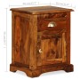 Mesita de noche de madera maciza de sheesham 40x30x50 cm de vidaXL, Mesitas de noche - Ref: Foro24-243938, Precio: 107,40 €, ...