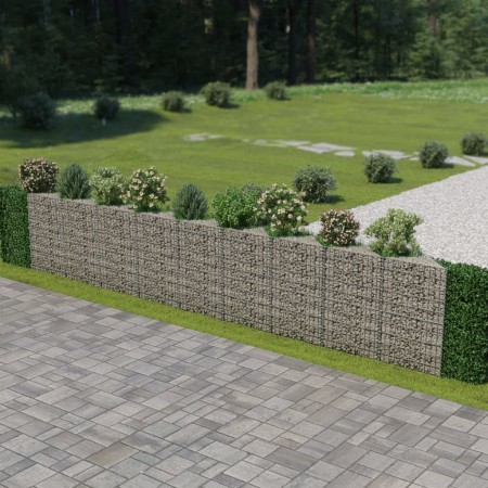 Steel gabion wall 630x30x100 cm by vidaXL, fence panels - Ref: Foro24-143573, Price: 260,36 €, Discount: %