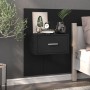 Black wall-mounted bedside table by vidaXL, Nightstands - Ref: Foro24-810973, Price: 32,36 €, Discount: %