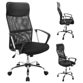 HI Black steel office chair by HI, Office chairs - Ref: Foro24-423978, Price: 115,47 €, Discount: %