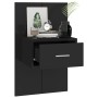 Black wall-mounted bedside table by vidaXL, Nightstands - Ref: Foro24-810973, Price: 32,36 €, Discount: %