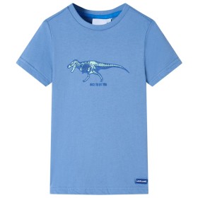 Camiseta infantil azul medio 104 de , Camisetas para niños - Ref: Foro24-11740, Precio: 7,95 €, Descuento: %