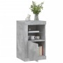 Bedside table with 2 LED lights, made of gray concrete engineered wood. by , Lockers and storage cabinets - Ref: Foro24-83663...