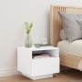 Bedside table with white LED lights 40x39x37 cm by , Nightstands - Ref: Foro24-836798, Price: 55,22 €, Discount: %