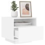 Bedside table with white LED lights 40x39x37 cm by , Nightstands - Ref: Foro24-836798, Price: 55,22 €, Discount: %