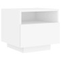 Bedside table with white LED lights 40x39x37 cm by , Nightstands - Ref: Foro24-836798, Price: 55,22 €, Discount: %