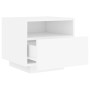 Bedside table with white LED lights 40x39x37 cm by , Nightstands - Ref: Foro24-836798, Price: 55,22 €, Discount: %