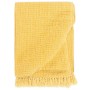 Manta de algodón amarillo mostaza 160x210 cm de vidaXL, Mantas - Ref: Foro24-133762, Precio: 37,22 €, Descuento: %