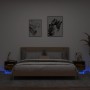 Mesitas de noche con luces LED 2 uds roble ahumado 40x39x37 cm de , Mesitas de noche - Ref: Foro24-836807, Precio: 88,26 €, D...