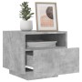 Bedside tables with LED lights 2 pcs concrete gray 40x39x37 cm by , Nightstands - Ref: Foro24-836805, Price: 88,37 €, Discoun...