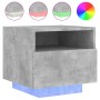 Mesitas de noche con luces LED 2 uds gris hormigón 40x39x37 cm de , Mesitas de noche - Ref: Foro24-836805, Precio: 88,26 €, D...