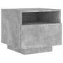 Bedside tables with LED lights 2 pcs concrete gray 40x39x37 cm by , Nightstands - Ref: Foro24-836805, Price: 88,37 €, Discoun...