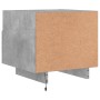 Bedside tables with LED lights 2 pcs concrete gray 40x39x37 cm by , Nightstands - Ref: Foro24-836805, Price: 88,37 €, Discoun...