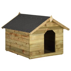 Gartenhundehütte mit offenem Dach aus imprägniertem Kiefernholz von vidaXL, Hundehütten - Ref: Foro24-45151, Preis: 216,46 €,...