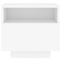 Mesitas de noche con luces LED 2 unidades blanco 40x39x37 cm de , Mesitas de noche - Ref: Foro24-836799, Precio: 89,30 €, Des...