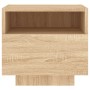 Bedside table with LED lights Sonoma oak 40x39x37 cm by , Nightstands - Ref: Foro24-836802, Price: 51,96 €, Discount: %