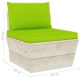 Gartenpalette Sofa 3 Plätze mit Kissen aus Fichtenholz von vidaXL, Gartensets - Ref: Foro24-3063407, Preis: 235,99 €, Rabatt: %