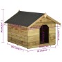 Garden dog house open roof impregnated pine wood by vidaXL, Dog kennels - Ref: Foro24-45151, Price: 216,31 €, Discount: %