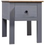 Solid pine wood bedside table in Panama gray, 46x40x57 cm by vidaXL, Nightstands - Ref: Foro24-282692, Price: 38,32 €, Discou...