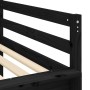 Children's high bed with black white pine wood tunnel 90x190 cm by , Beds and slatted bases - Ref: Foro24-3207060, Price: 281...