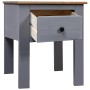 Solid pine wood bedside table in Panama gray, 46x40x57 cm by vidaXL, Nightstands - Ref: Foro24-282692, Price: 38,32 €, Discou...