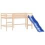 High bed for children with blue pine wood tunnel 90x190 cm by , Beds and slatted bases - Ref: Foro24-3207055, Price: 262,06 €...