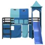 Cama alta para niños con torre madera pino azul 80x200 cm de , Camas y somieres - Ref: Foro24-3207097, Precio: 291,20 €, Desc...