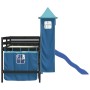 Cama alta para niños con torre madera pino azul 90x190 cm de , Camas y somieres - Ref: Foro24-3207088, Precio: 280,47 €, Desc...