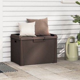 Brown PP garden storage box 125 L by , Outdoor storage boxes - Ref: Foro24-364210, Price: 78,99 €, Discount: %