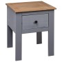 Solid pine wood bedside table in Panama gray, 46x40x57 cm by vidaXL, Nightstands - Ref: Foro24-282692, Price: 38,32 €, Discou...