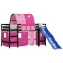 High bed for children with pink pine wood tunnel 80x200 cm by , Beds and slatted bases - Ref: Foro24-3207044, Price: 278,55 €...