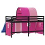 High bed for children with pink pine wood tunnel 80x200 cm by , Beds and slatted bases - Ref: Foro24-3207044, Price: 278,55 €...