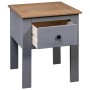 Solid pine wood bedside table in Panama gray, 46x40x57 cm by vidaXL, Nightstands - Ref: Foro24-282692, Price: 38,32 €, Discou...