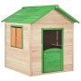 Grünes Kinderspielhaus aus Holz von vidaXL, Kinderhäuser - Ref: Foro24-91791, Preis: 317,87 €, Rabatt: %