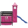 Cama alta para niños con torre madera pino rosa 80x200 cm de , Camas y somieres - Ref: Foro24-3207071, Precio: 277,33 €, Desc...