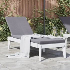 Lounger with white PP cushion 186x60x29 cm by , Loungers - Ref: Foro24-364222, Price: 124,67 €, Discount: %