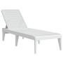 White PP lounger 186x60x29 cm by , Loungers - Ref: Foro24-364220, Price: 85,99 €, Discount: %