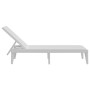 White PP lounger 186x60x29 cm by , Loungers - Ref: Foro24-364220, Price: 85,99 €, Discount: %