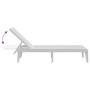 White PP lounger 186x60x29 cm by , Loungers - Ref: Foro24-364220, Price: 85,99 €, Discount: %