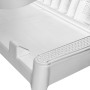 White PP lounger 186x60x29 cm by , Loungers - Ref: Foro24-364220, Price: 85,99 €, Discount: %