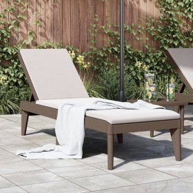 Brown PP lounger 186x60x29 cm by , Loungers - Ref: Foro24-364217, Price: 77,94 €, Discount: %